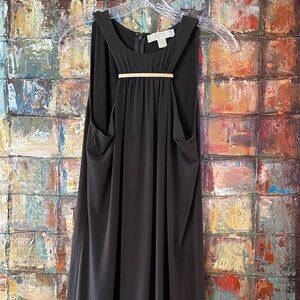 Michael Kors Olive Green Mini Dress with Gold Bar